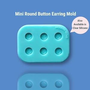 Cute Round Button Earring Stud Silicone Mold, Silicone Mold for Earrings or Studs, UV Resin Mold MP1011