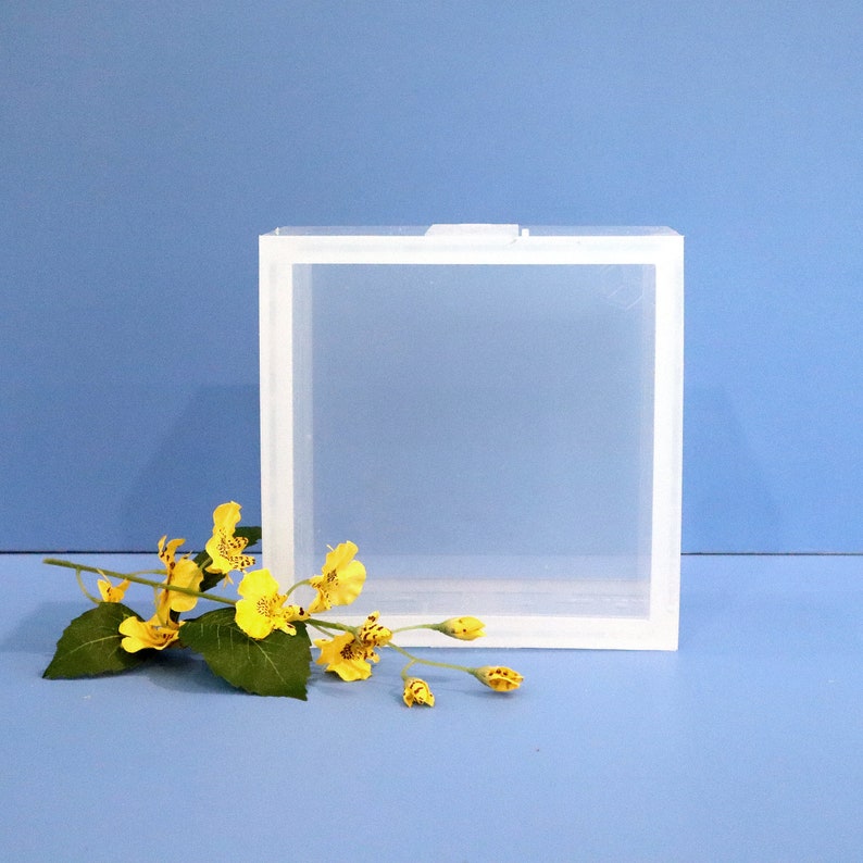 6 x 6 x 3 Clear Silicone Block Mold / Deep Silicone Mold / Resin / Soap Loaf Mold / Concrete image 5