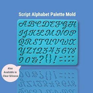 Molde de silicona transparente con letras del alfabeto, molde para llavero con letras para conservación floral, manualidades, resina epoxi, decoración de pasteles y fabricación de jabón.