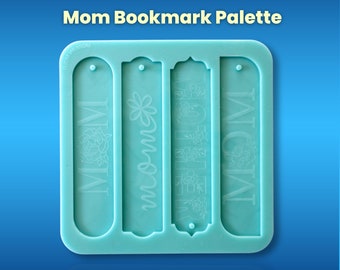 Mom Bookmark Molds / Four Styles Mother's Day Mold / Bookmark Palette Mold / Shiny Silicone Mould / Resin