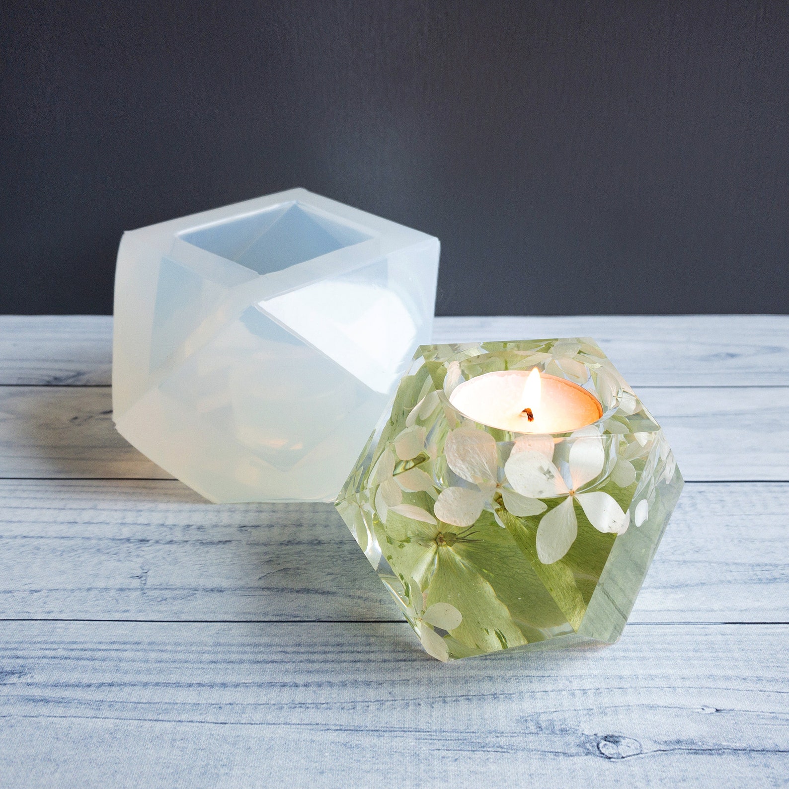 Clear Silicone Tealight Holder Mold / Candle Holder Mold / Etsy