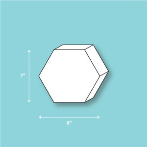 SET of 5, 7 and 9 Clear Silicone Hexagon Molds / Deep Silicone Block Mold / Resin Mold / Concrete Mold image 7