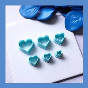 Polymer Clay Heart Cutter - Clay Earring Cutters, Polymer Clay Jewelry Tools, Cookie and Fondant Cutter, CG1008