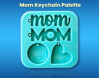 Mom Keychain Molds / Four Styles Mother's Day Mold / Keychain Palette Mold / Shiny Silicone Mould / Resin