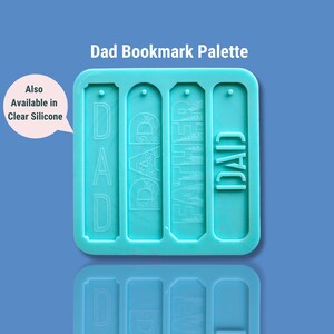 Dad Bookmark Mold Palettes, Silicone Mold for Floral Preservation Resin Art, Bookmark for Father&#39;s Day Gifts, Resin Craft Supplies BM1002
