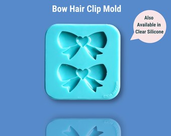 Bow Hair Clip Silicone Mold, Mold for Hair Barrette, Resin Hair Clip Mold OM1016