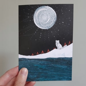 Raposa do Ártico // Cartão de felicitações/Natal