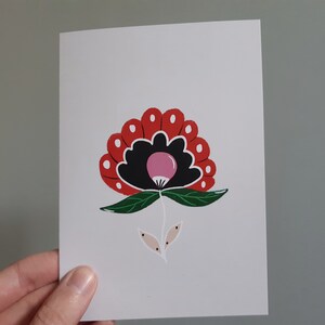 Folk Flower // Greeting/Art Card