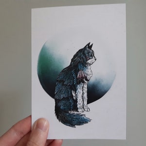 Gato // Tarjeta de felicitación/cumpleaños/hola