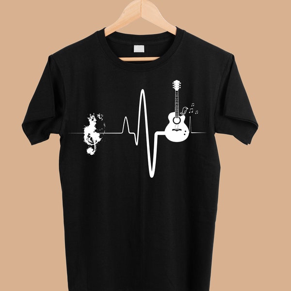 Gitarre Herzschlag Geschenk Musik png - Sublimation Designs