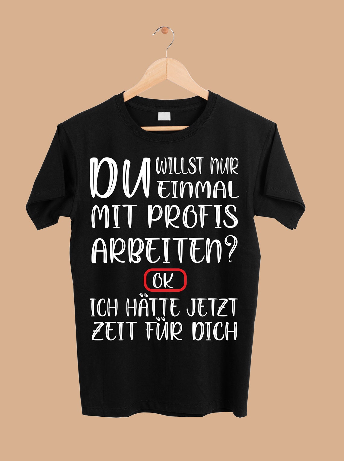 Einmal Mit Profis Arbeiten Lustiger Profi Spruch Png Etsy
