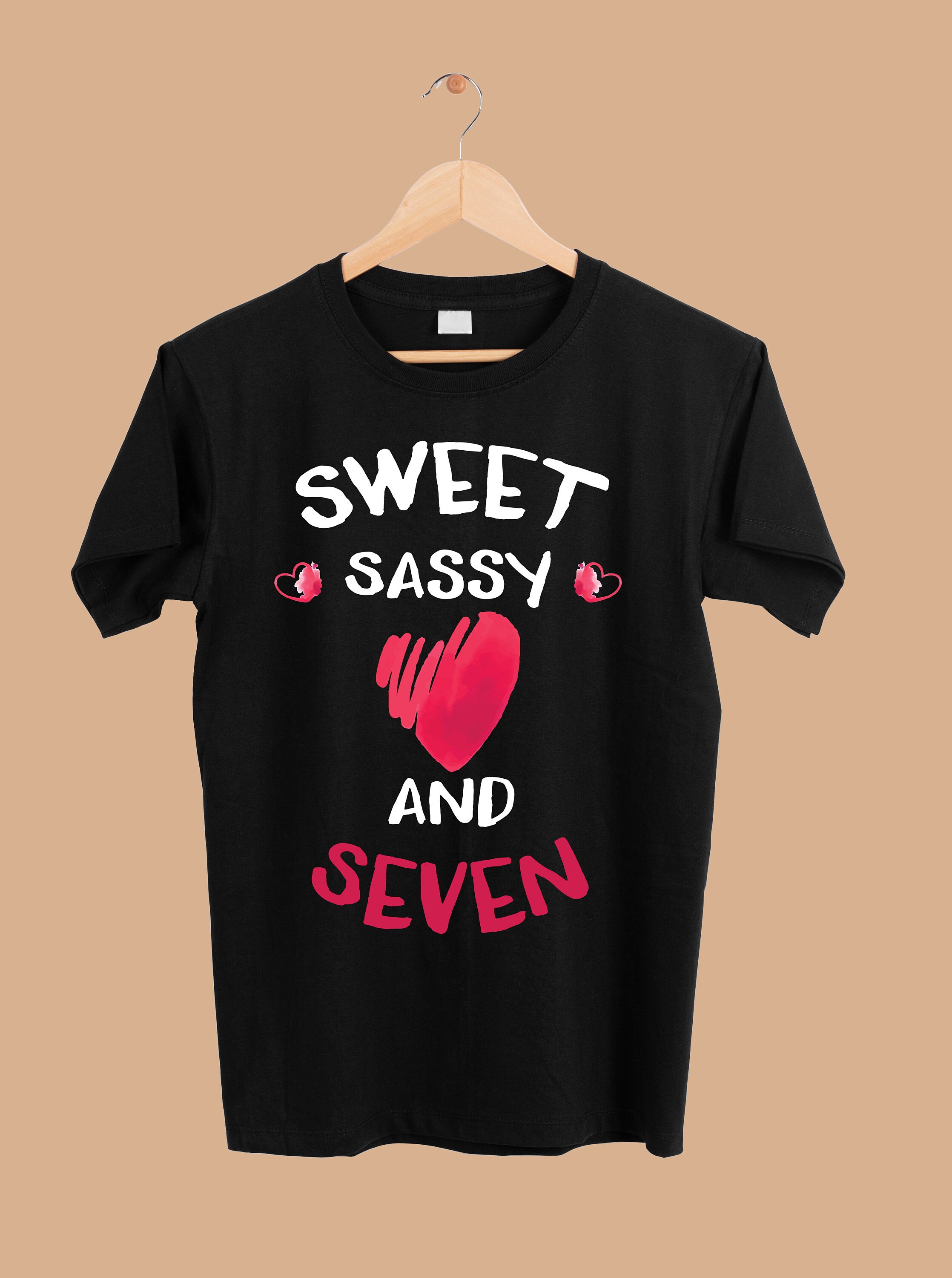 Kids Happy 7th Birthday Sweet Sassy and Seven Girls 7 Years - Etsy