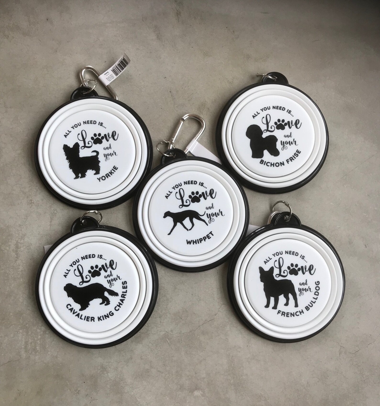 Personalised Pets Travel Collapsible Pet Dog Bowl Food Water Etsy