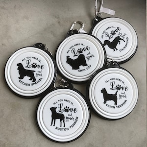 Mascotas personalizadas viajan plegables perro perro Bowl comida cuenco plegable