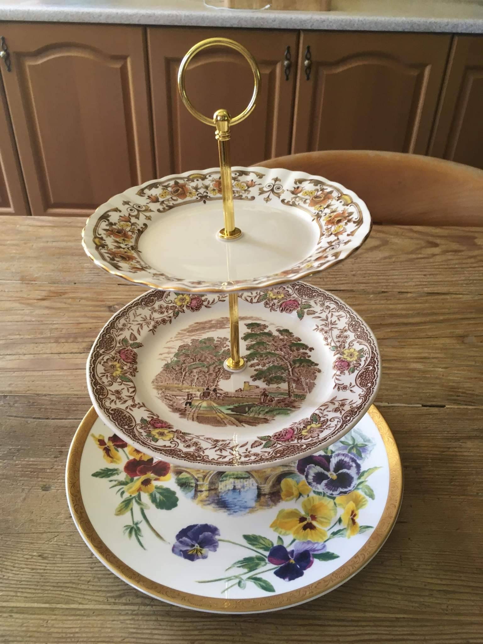 Vintage Cake Stand 3 Tiered. Afternoon Tea Set. Shabby Chic Etsy