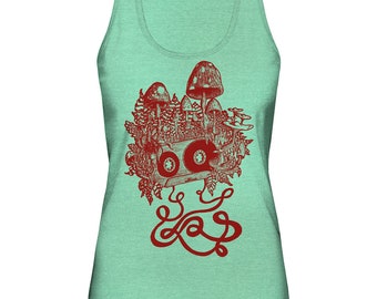 Grafik Damen Tanktop Mixtape Mushroom Bio Baumwolle fairtrade graphic organic expedition - Ladies Organic Tank-Top