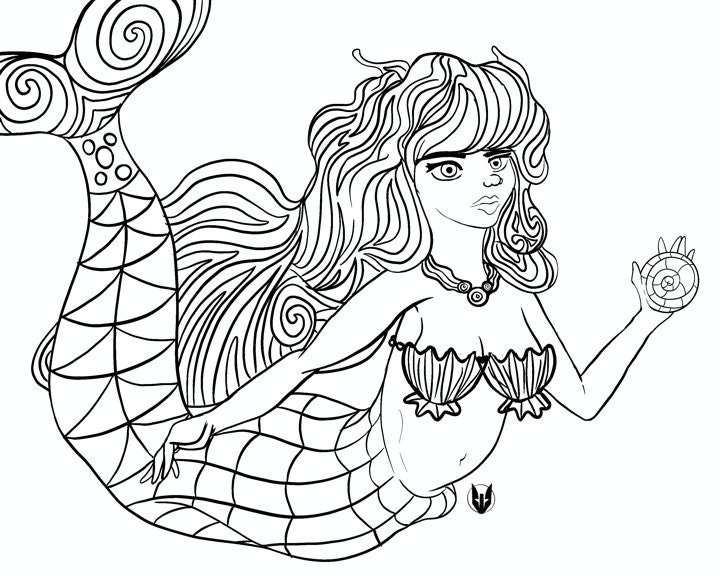 free mermaid coloring page do not buy me etsy