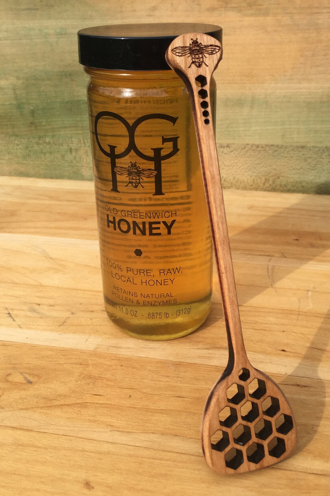 Honey Dipping Cherry Wood Spoon Dip, Drip & Drizzle Honey Etsy