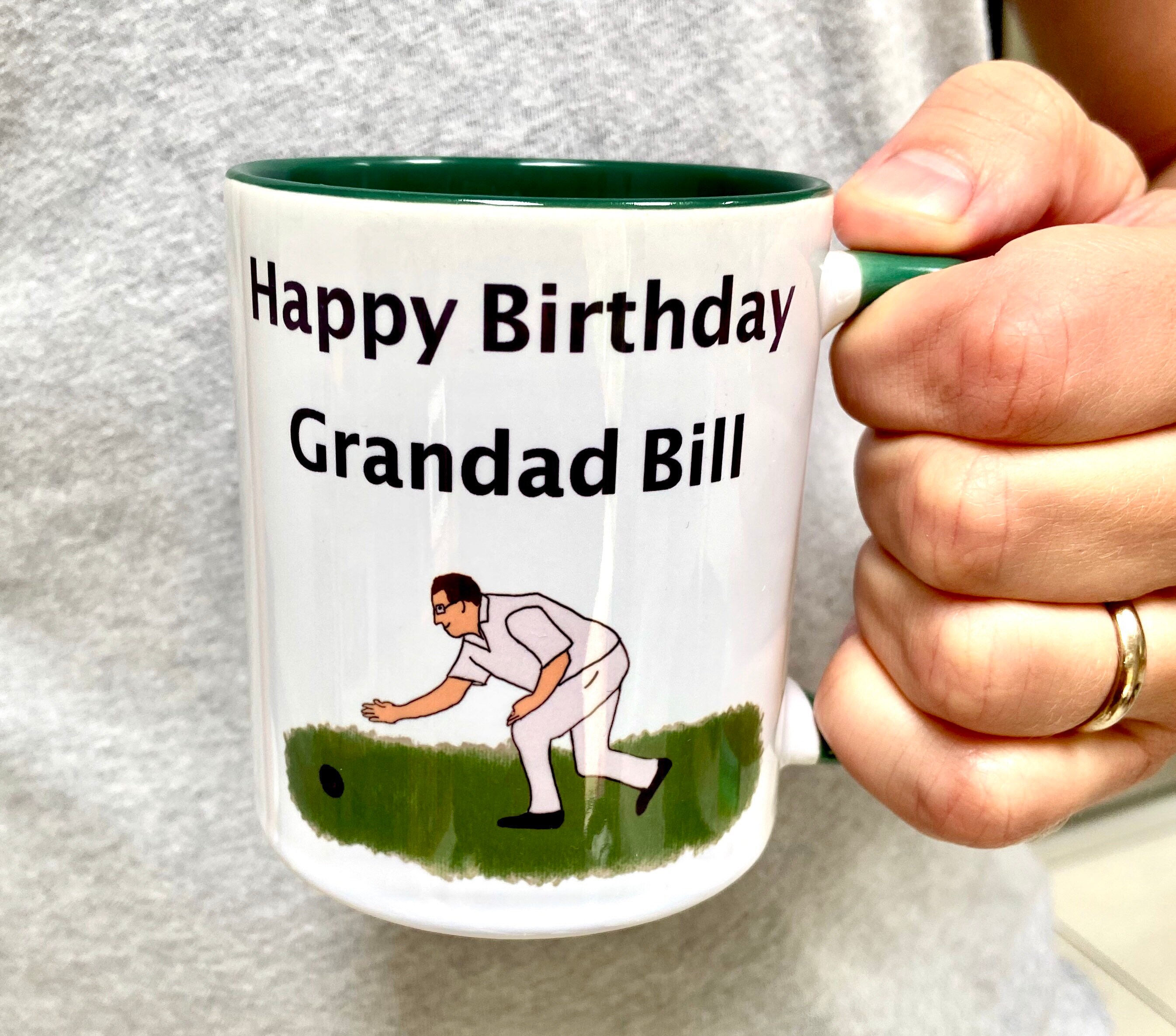 Personalised lawn bowls mug. Pops dad daddy father son Etsy