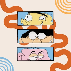 Ed, Edd n Eddy Sticker Pack - Cartoon Trio Vinyl Stickers, Durable and Waterproof, 90s Nostalgia