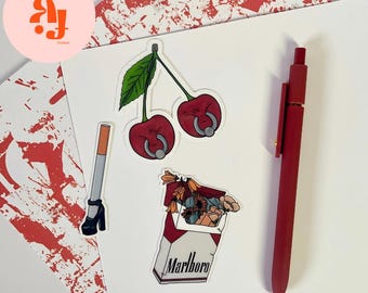 Pretty in Punk Sticker Collection – Grunge, Edgy, Feminine & Rebellious Art