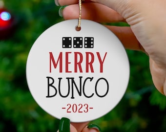 Bunco Christmas Ornament, Custom Bunco Ornament, Bunco 2023 Ornament, Keepsake Ornament, Gift For Bunco Group