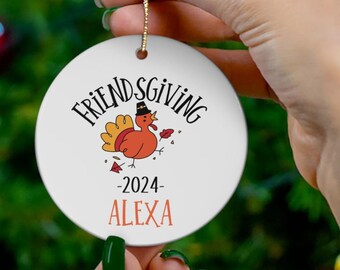 Personalized Friendsgiving 2024 Keepsake Ornament, Friendsgiving Favors, Friendsgiving Party Gifts, Thanksgiving With Friends