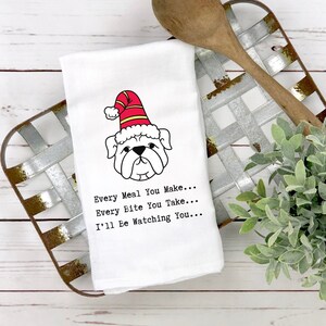 Paño de cocina divertido para perros, paño de cocina navideño, paño de cocina navideño, decoración de cocina, decoración navideña, paño de harina, regalo para amantes de los perros