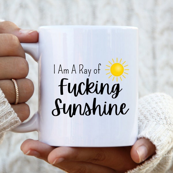 I'm A Ray Of Fucking Sunshine Sarcastic Mug, Snarky Gifts, Sassy Mug, Office Mug, Coworker gift, Swear Mug