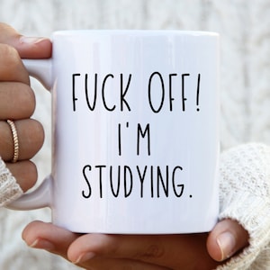 Student Mug, Student Gifts, Fuck Off I'm Studying, Snarky Mug, Funny Gifts For Students, Law Student, Med Student Gifts