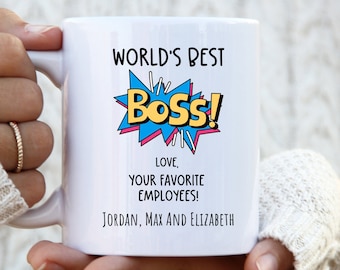 Personalized World's Best Boss Mug, Boss Day Gift, Bosses Day, Boss Mug, Custom Boss Mug, Appreciation Gift For The Boss