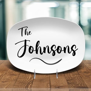 Large Script Personalized Platter, Farmhouse Platter, Wedding Engagement Custom Platter, Housewarming Gift