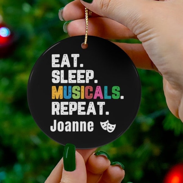 Personalized Theatre Ornament, Broadway Christmas Ornament, Musical Lover Gift, Custom Theatre Ornament, Actor Gifts, Broadway Fan Gift