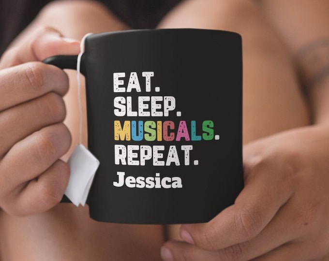 Personalized Theatre Mug, Broadway Mug, Musical Lover Gift, Custom Theatre Mug, Actor Mug, Broadway Fan Gift