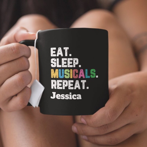 Personalized Theatre Mug, Broadway Mug, Musical Lover Gift, Custom Theatre Mug, Actor Mug, Broadway Fan Gift
