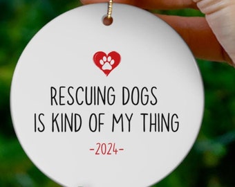 Dog Rescue Ornament, Dog Foster Gift,