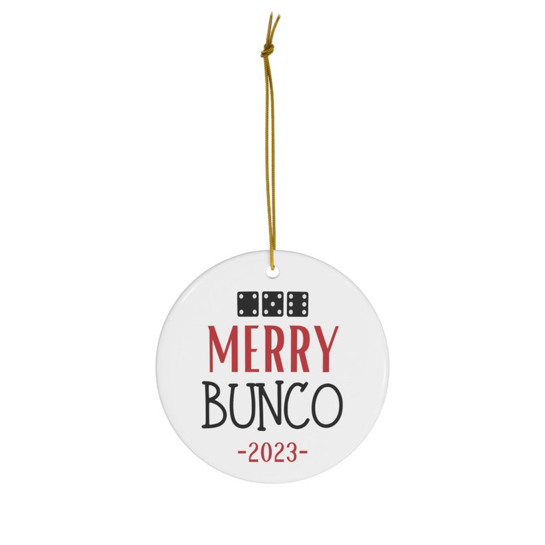 Bunco Christmas Ornament, Custom Bunco Ornament, Bunco 2023 Ornament, Keepsake Ornament, Gift For Bunco Group image 2
