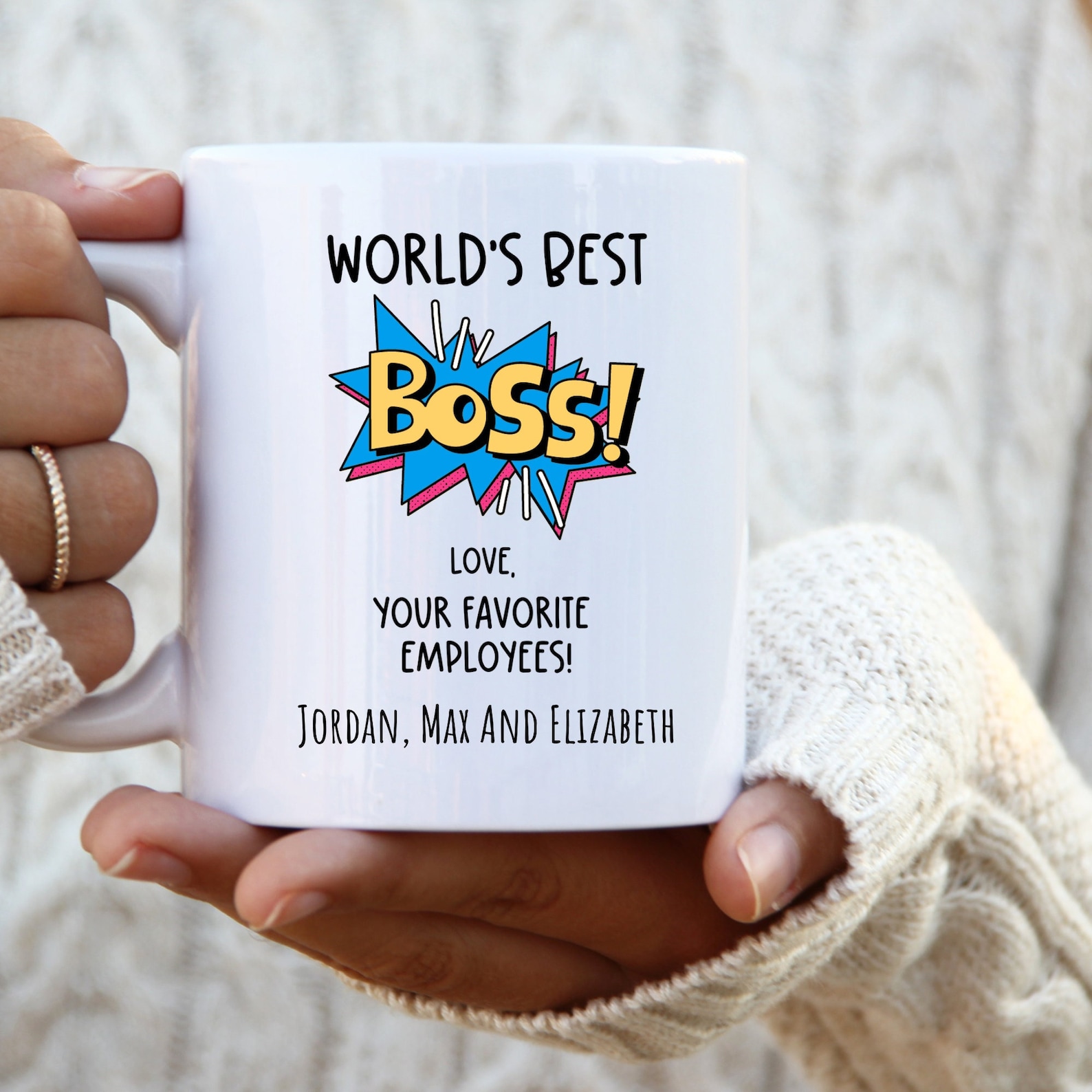 Personalized World's Best Boss Mug, Boss Day Gift, Bosses Day, Boss Mug ...
