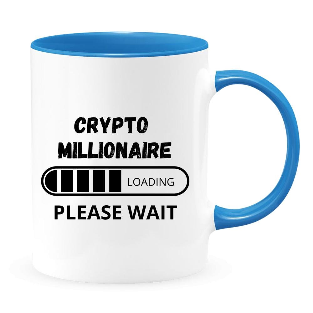 Taza Crypto Millionaire Loading - 330 Ml - Aptas Lavavajillas Y Microondas  - Regalo Cripto Divertido Taza Crypto Millionaire Loading 330ml