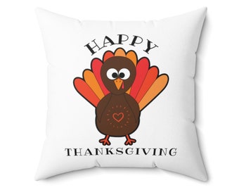 Thanksgiving Pillow Cover, Thanksgiving Home Decor, Turkey Pillow, Thanksgiving Decor, Fall Pillow, Happy Thanksgiving