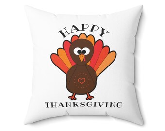 Kussensloop Thanksgiving, woondecoratie Thanksgiving, kussen kalkoen, decor Thanksgiving, herfstkussen, Happy Thanksgiving