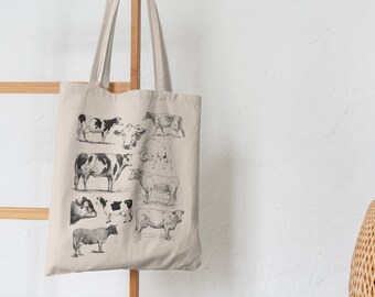 Tmlifehy Borsa tote in tela con motivo mucca delle Highlands