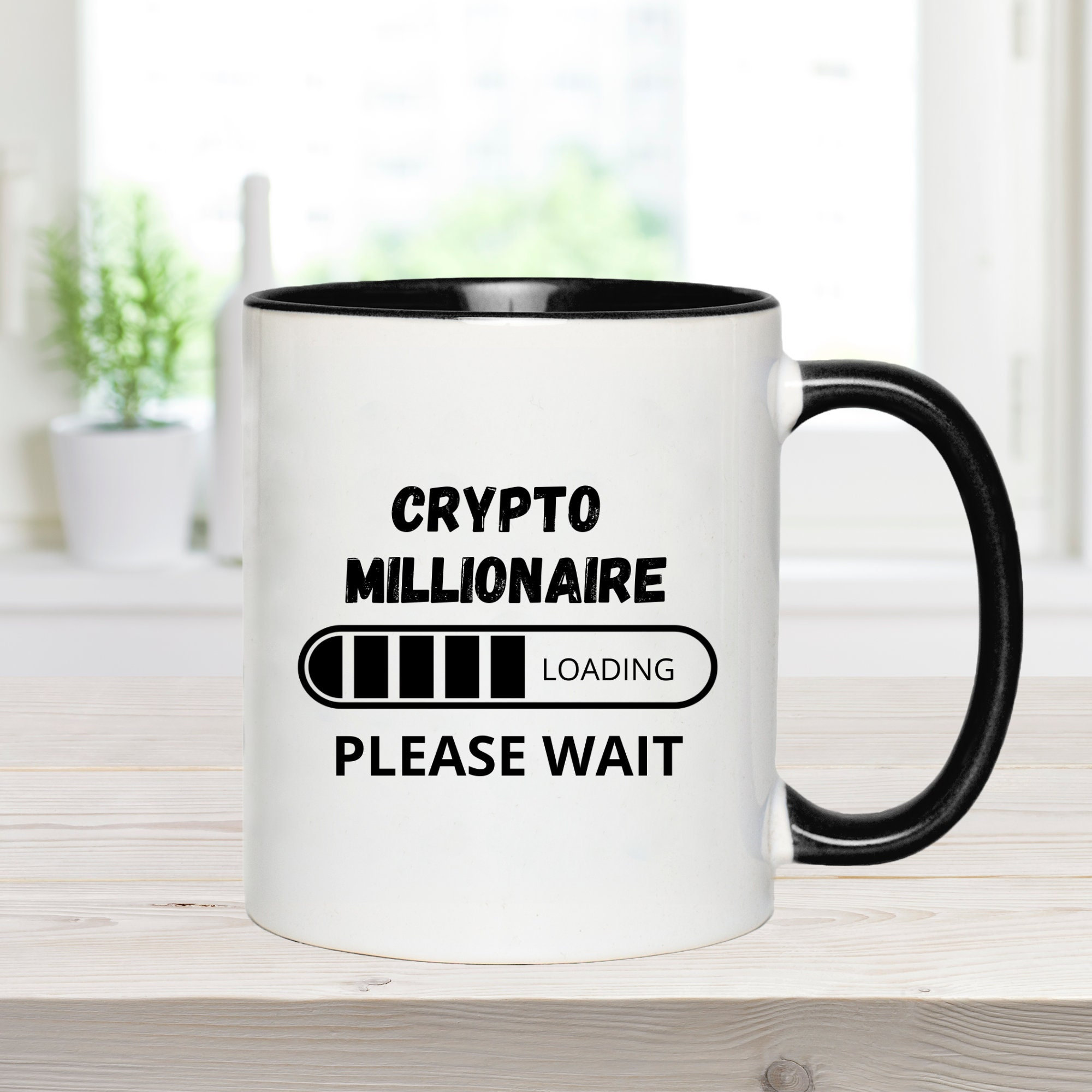 Taza Crypto Millionaire Loading - 330 Ml - Aptas Lavavajillas Y Microondas  - Regalo Cripto Divertido Taza Crypto Millionaire Loading 330ml