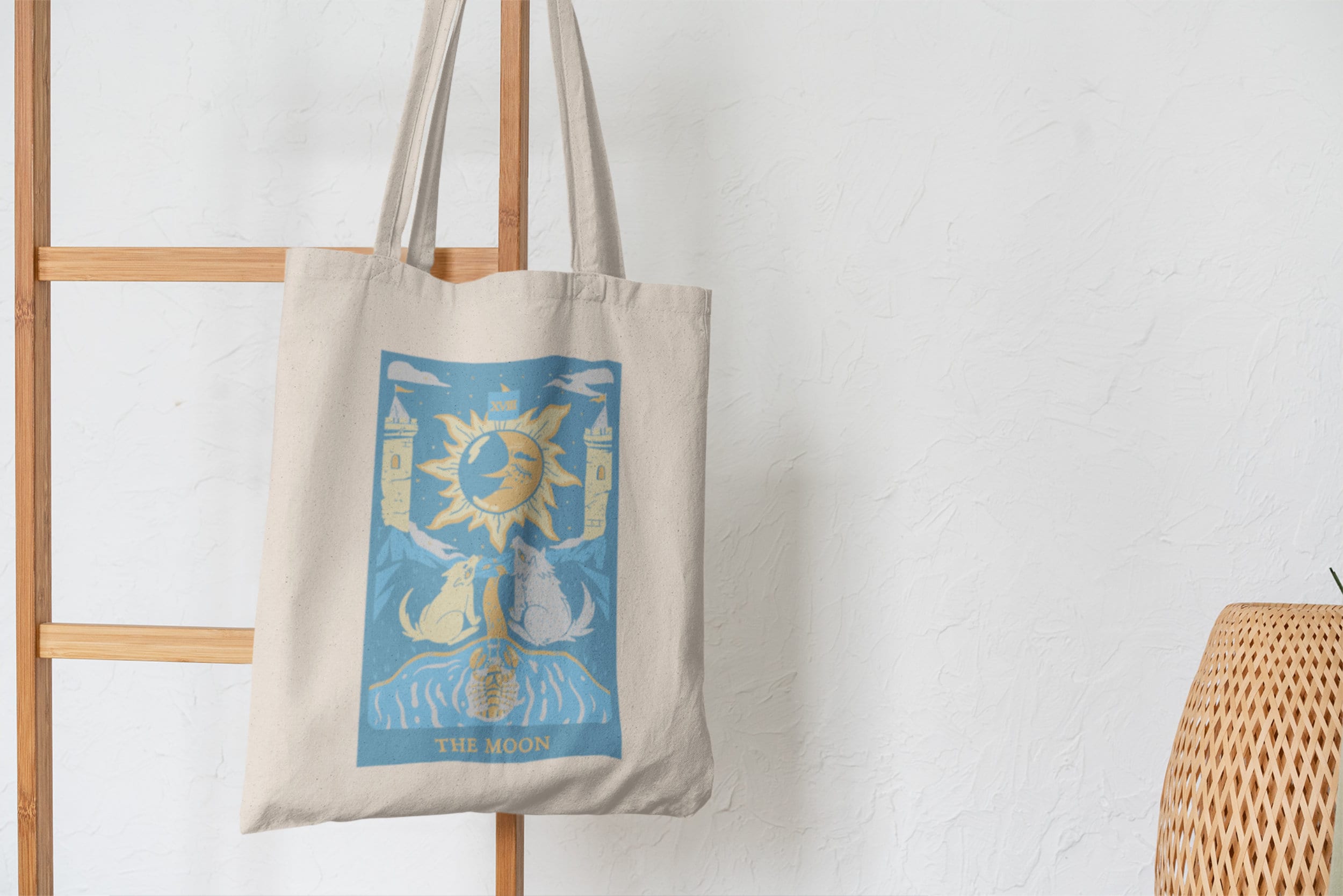 Old Colorful Tarot tela Tote borsa riutilizzabile borsa della spesa borsa con manici