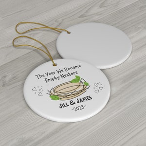Empty Nester Ornament Personalized, Gift for Empty Nesters, Christmas Keepsake Ornament For Mom and Dad Bild 3