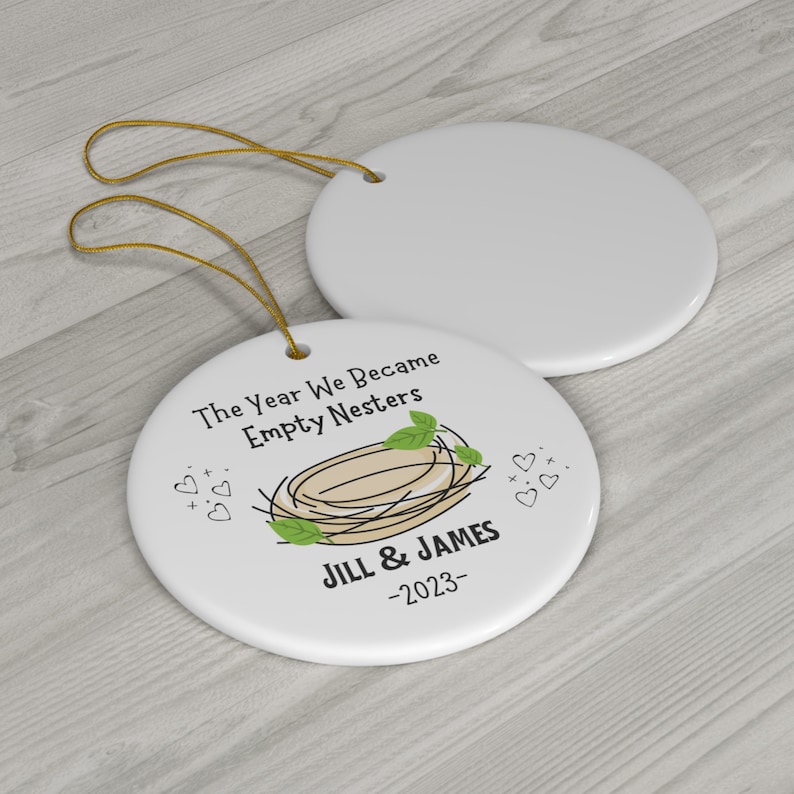 Empty Nester Ornament Personalized, Gift for Empty Nesters, Christmas Keepsake Ornament For Mom and Dad Bild 3