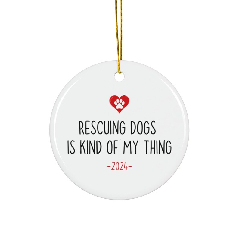 Dog Rescue Ornament, Dog Foster Gift, Etsy