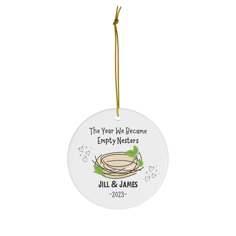 Empty Nester Ornament Personalized, Gift for Empty Nesters, Christmas Keepsake Ornament For Mom and Dad Bild 2