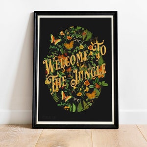  Welcome To The Jungle Lyrics Poster - Guns N' Roses Inspired  Music Poster Canvas Wall Art Picture Print Hanging Photo Gift Idea Living  Room Home Mural Decoration (Unframed,20×30inch): Posters & Prints
