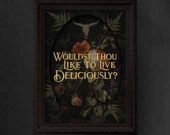 Live Deliciously Art print, poster design inspired by The VVitch